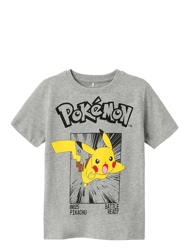 name it - NKMNOISI POKEMON SS TOP NOOS BFU - kurzärmelige - grey melange - 0
