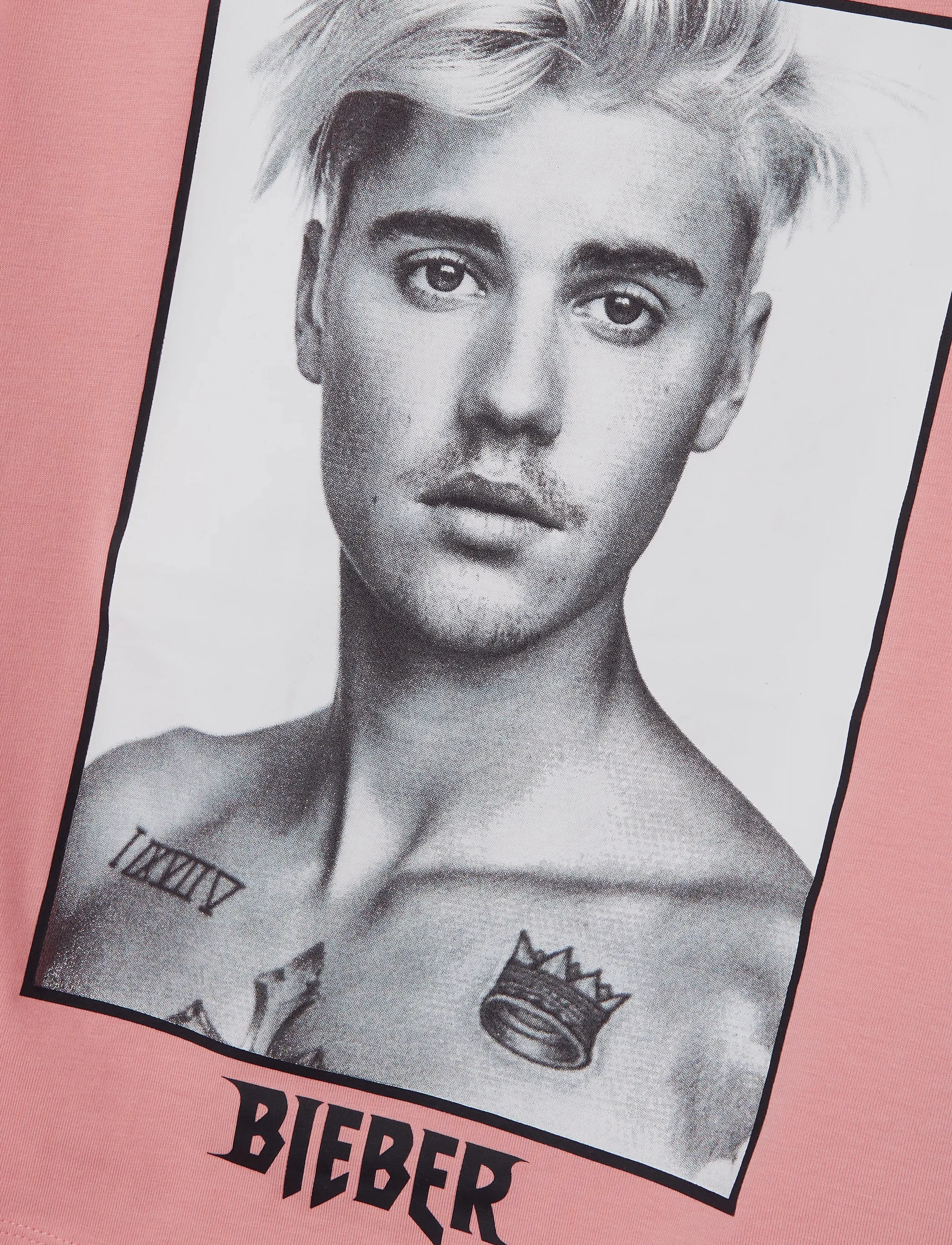 name it - NKFJABB JUSTINBIEBER SS BOXY TOP BOX UNV - kortærmede t-shirts - murex shell - 2