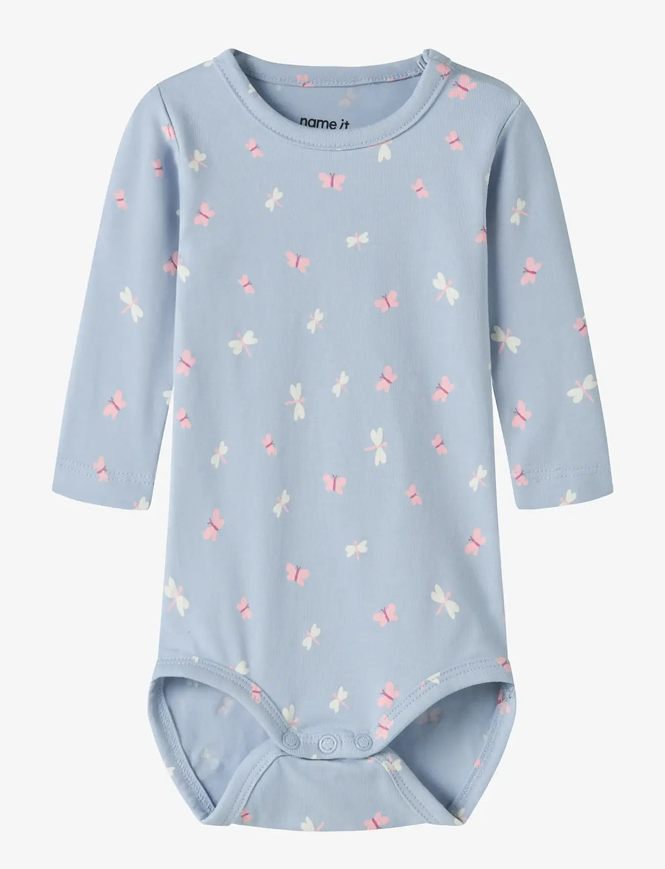 name it - NBFVANDORA LS BODY BOX - langærmede bodyer - subdued blue - 0