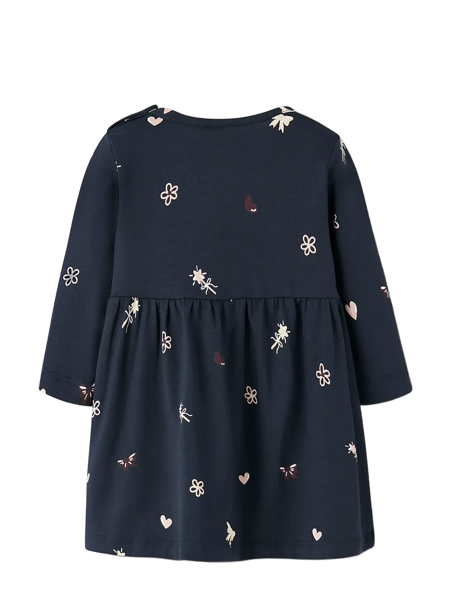 name it - NBFVANDORA LS DRESS BOX - robes pour bébés à manches longues - navy blazer - 2