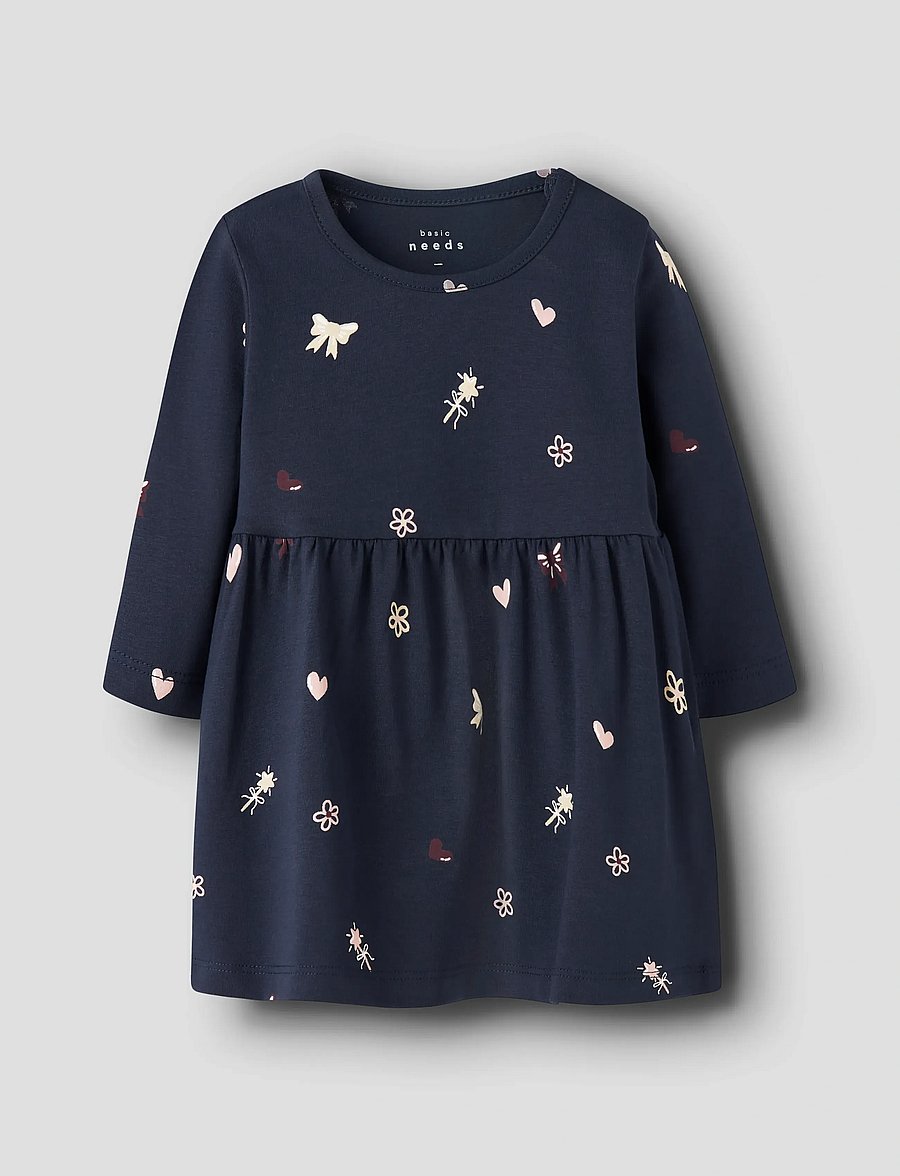 name it - NBFVANDORA LS DRESS BOX - robes pour bébés à manches longues - navy blazer - 0