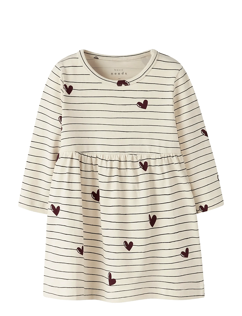 name it - NBFVANDORA LS DRESS BOX - langærmede babykjoler - summer sand - 0