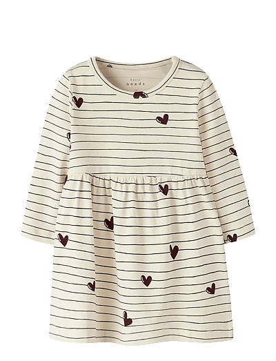 name it NBFVANDORA LS DRESS BOX - Klänningar & Kjolar - SUMMER SAND / cream