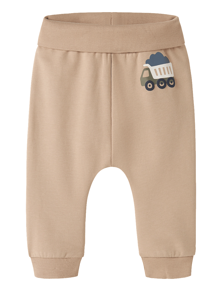 name it - NBMVONNE SWEAT PANT BOX BRU - jogginghosen - sesame - 0