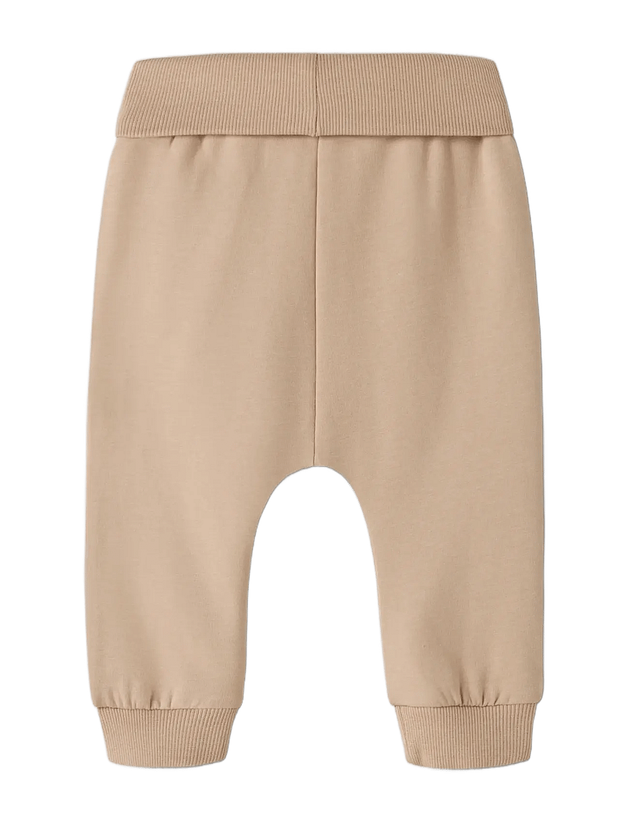 name it - NBMVONNE SWEAT PANT BOX BRU - jogginghosen - sesame - 1