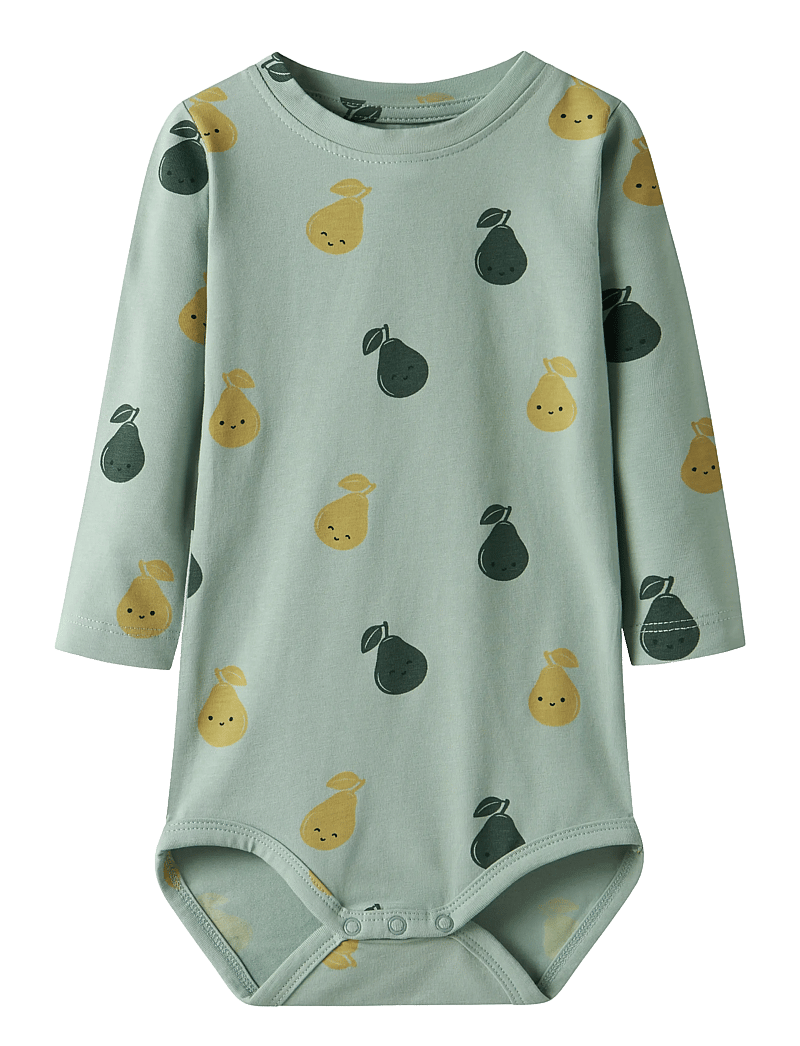 name it - NBMVROELS LS BODY BOX - langærmede bodyer - jadeite - 0