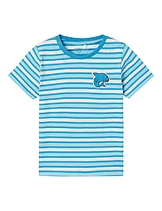 name it - NMMDIKE SS TOP PB - kortærmede t-shirts - swedish blue - 0