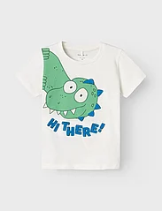 name it - NMMHELLAN SS TOP PB - kortärmade t-shirts - jet stream - 3