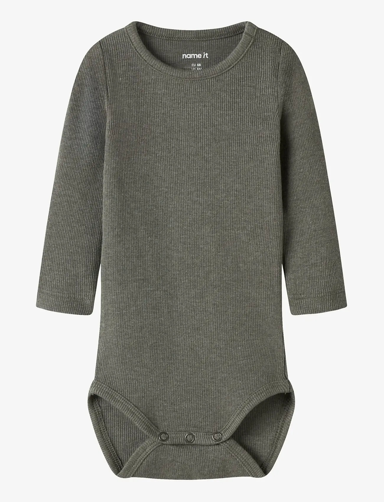 name it - NBNKAB LS BODY NOOS - rompers met lange mouwen - dusty olive - 0