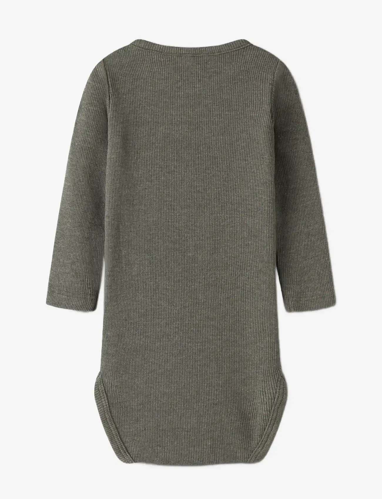 name it - NBNKAB LS BODY NOOS - rompers met lange mouwen - dusty olive - 1