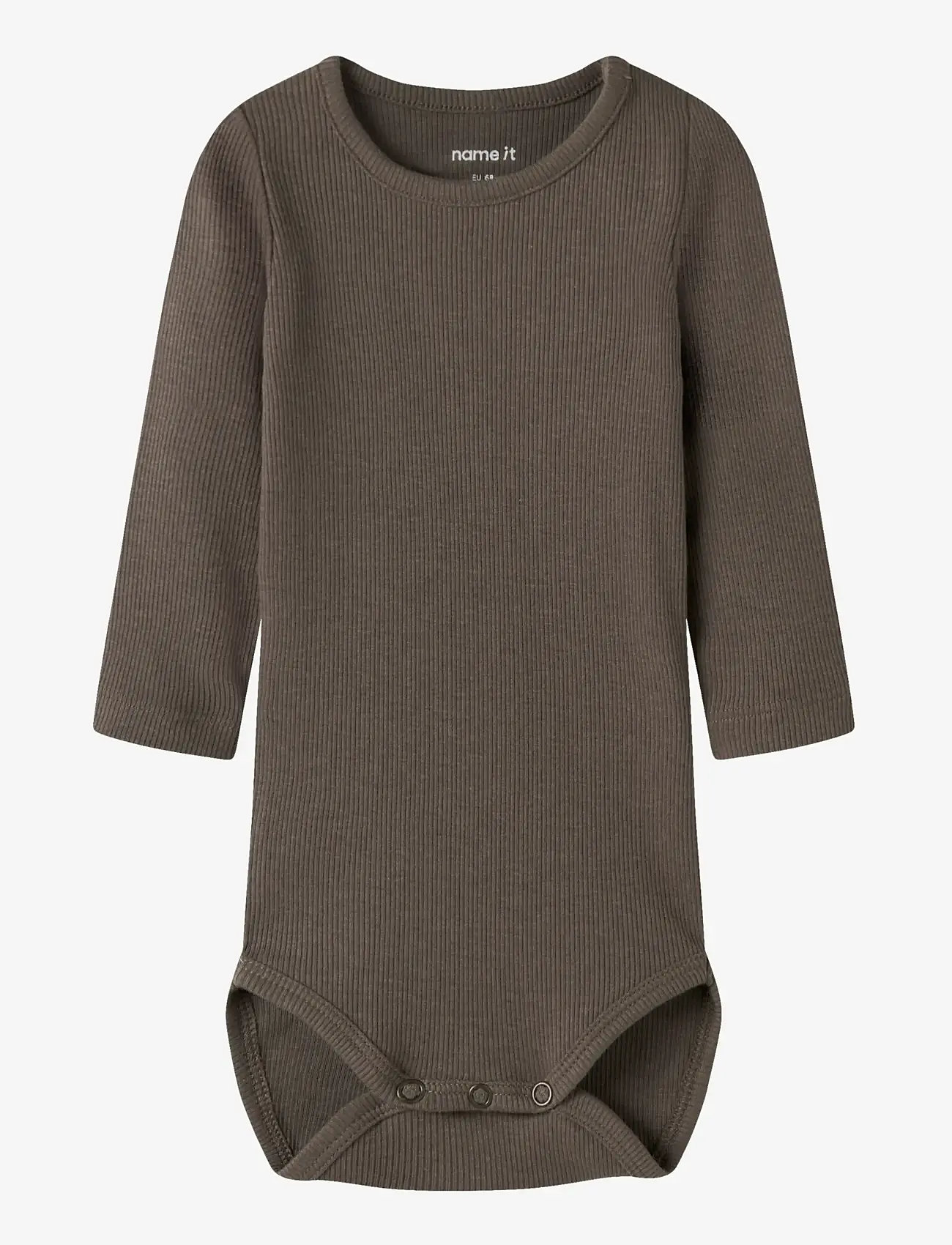name it - NBNKAB LS BODY NOOS - langærmede bodyer - morel - 0