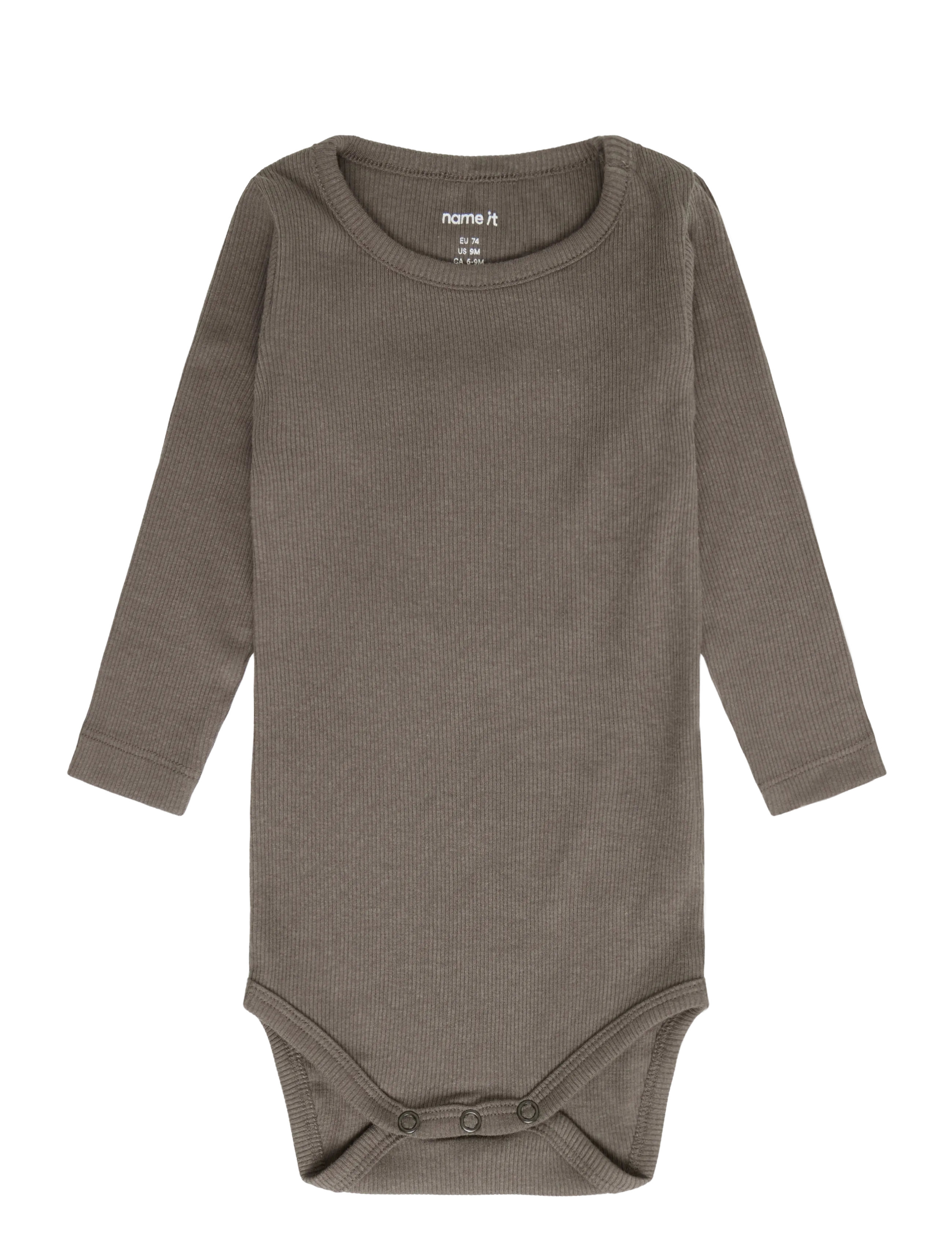 name it - NBNKAB LS BODY NOOS - langärmelige bodys - morel - 0