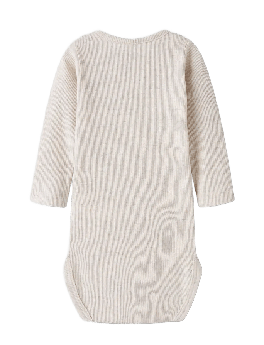 name it - NBNKAB LS BODY NOOS - långärmade bodies - peyote melange - 1