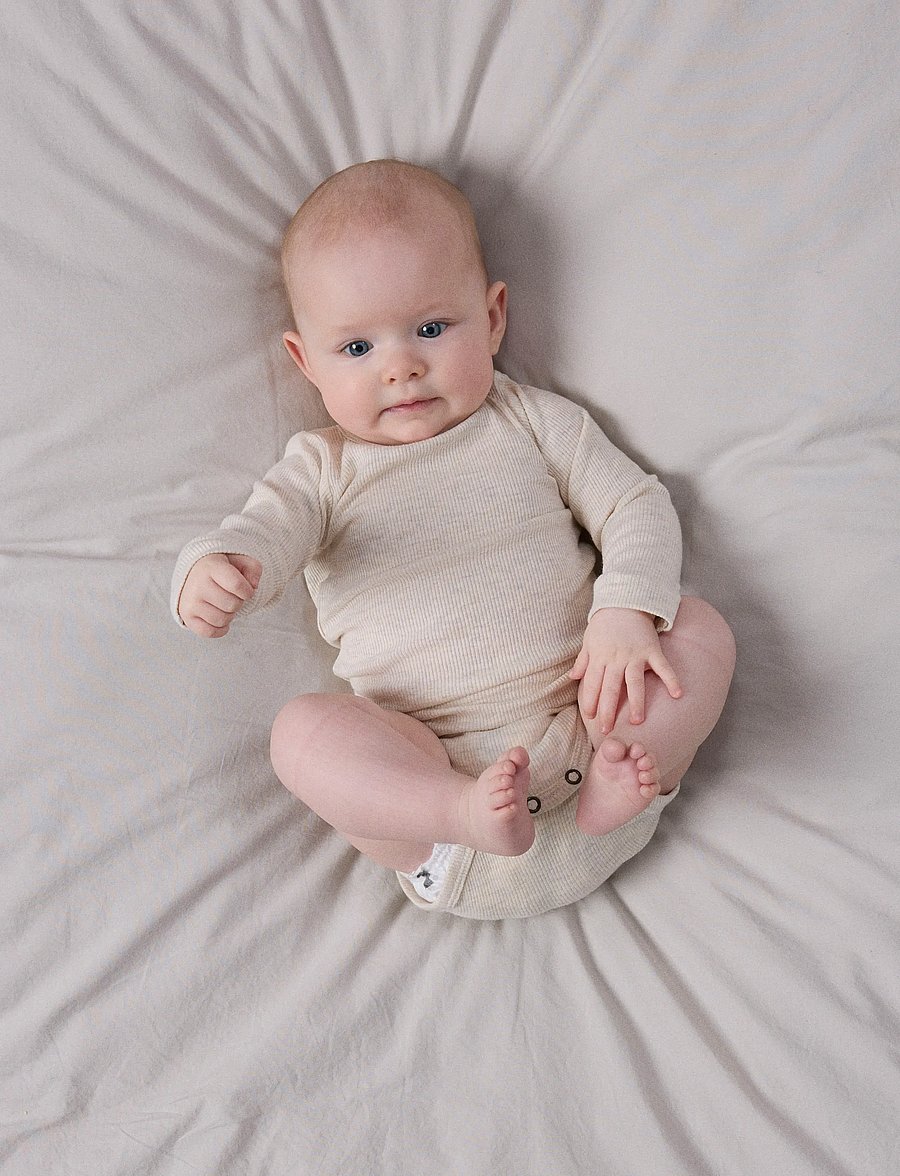 name it - NBNKAB LS BODY NOOS - långärmade bodies - peyote melange - 3