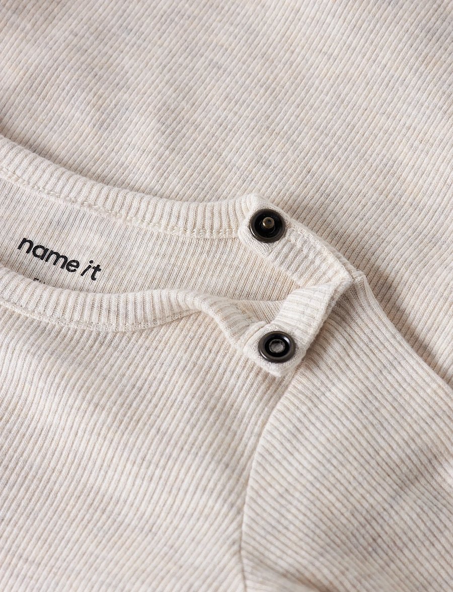 name it - NBNKAB LS BODY NOOS - långärmade bodies - peyote melange - 4