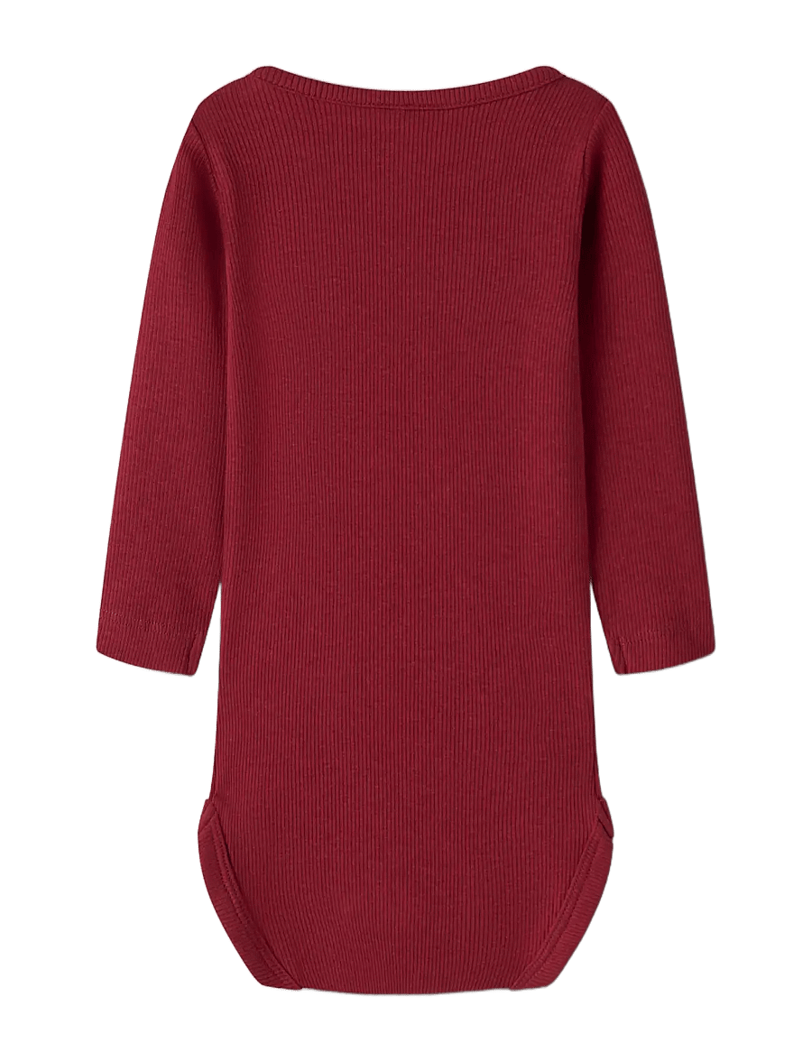 name it - NBNKAB LS BODY NOOS - langärmelige bodys - red dahlia - 1
