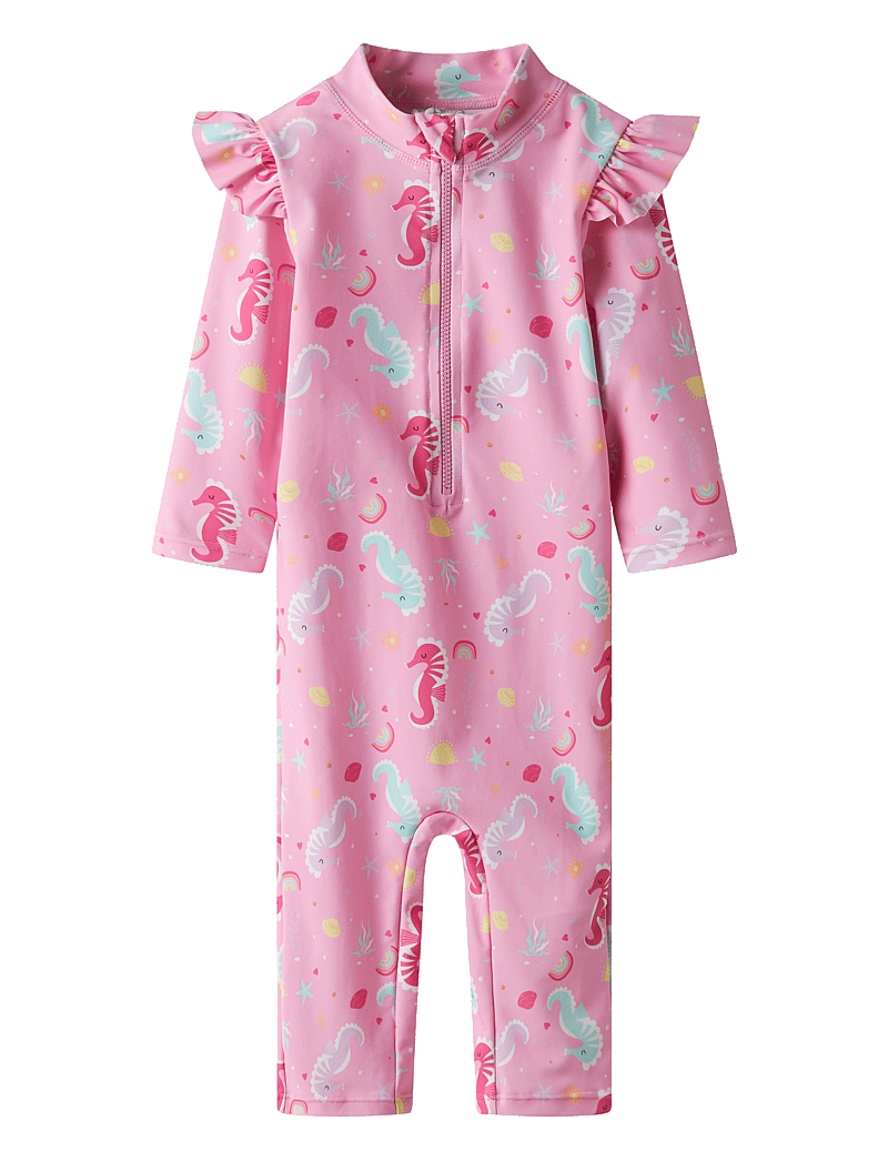 name it - NMFZILA 3/4 UV SWIMSUIT - stroje kąpielowe jednoczęściowe - pink frosting - 0