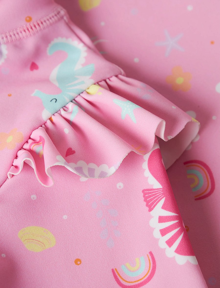 name it - NMFZILA 3/4 UV SWIMSUIT - stroje kąpielowe jednoczęściowe - pink frosting - 2