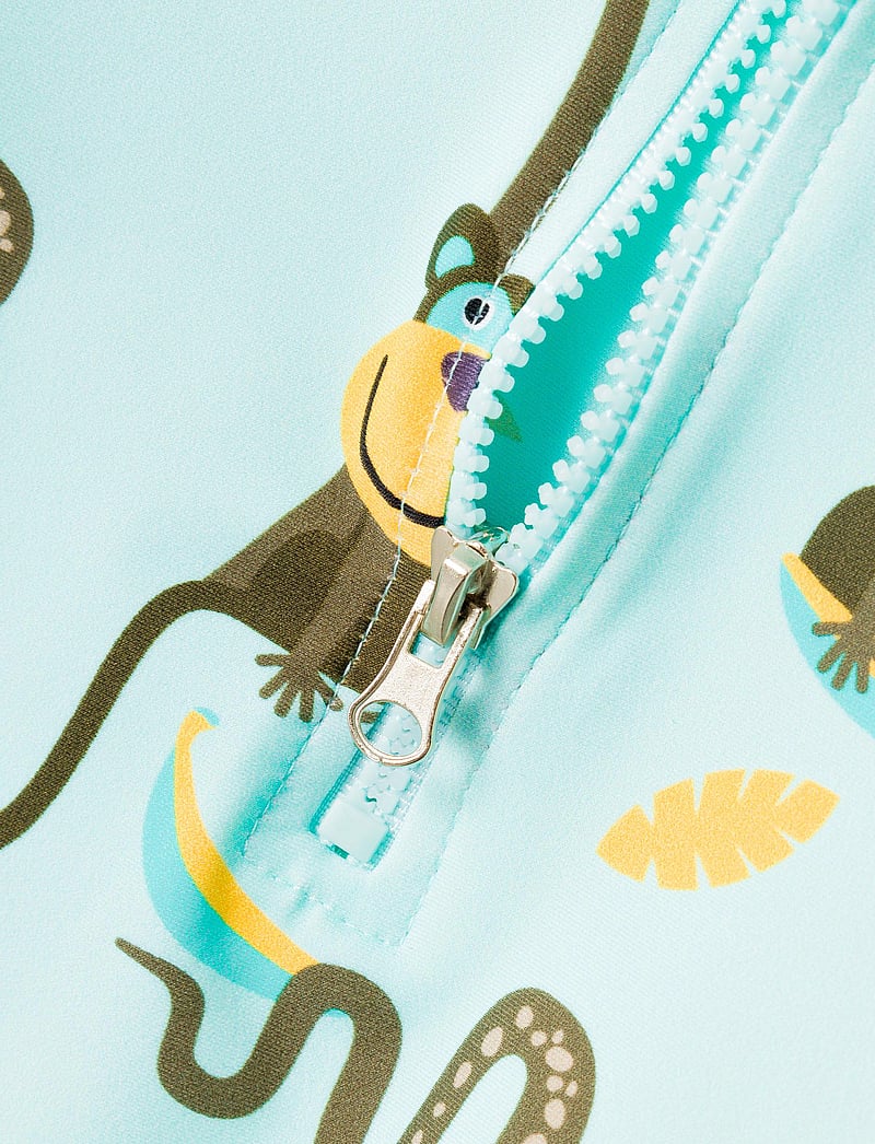 name it - NMMZILO 3/4 UV SWIM TOP - badeoverdele - blue tint - 4