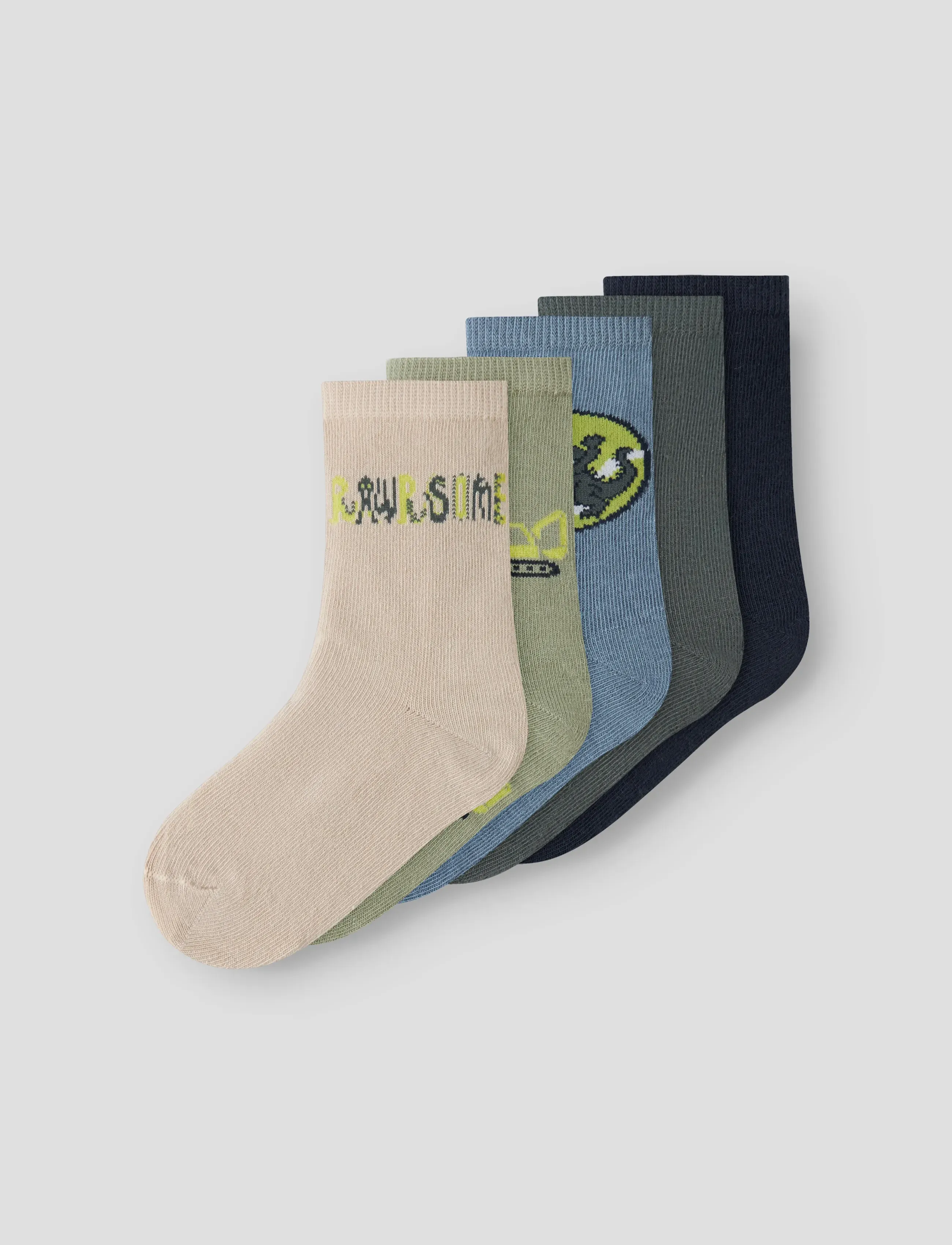 name it Nmmvagn 5P Sock, 22-24, Grey, Sokker & Strømpebukser > Sokker, Børn