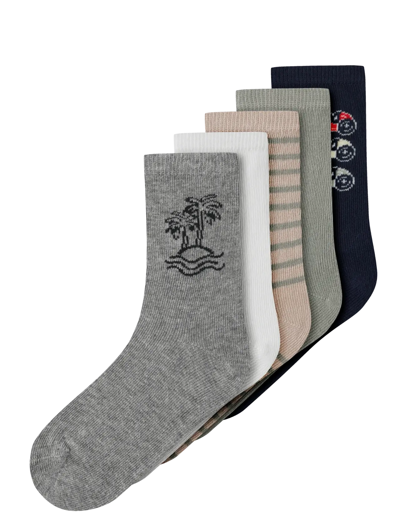 name it NMMVAGN 5P SOCK - Teismelised 140-176 - SHADOW / grey