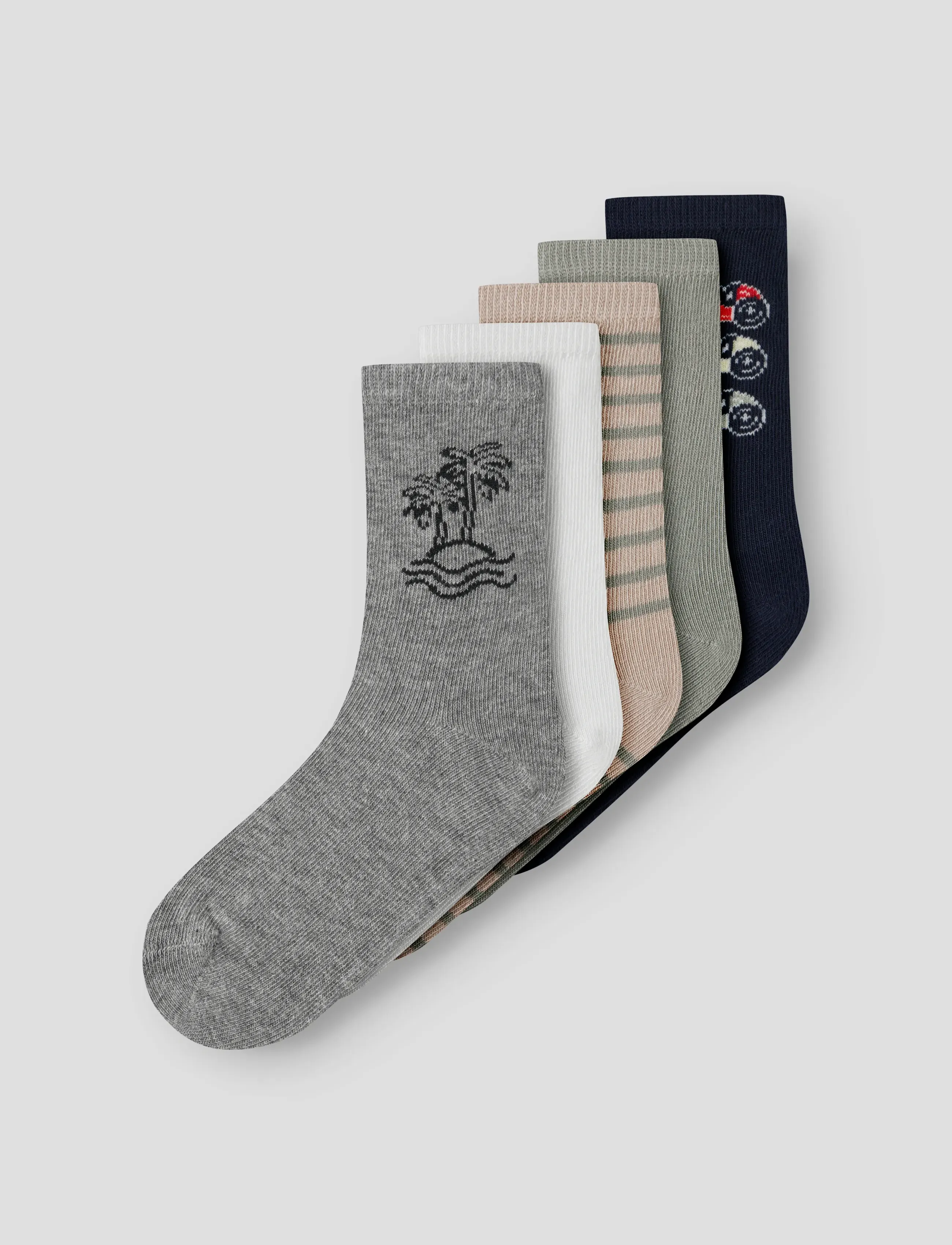 name it Nmmvagn 5P Sock, 22-24, Grey, Sokker & Strømpebukser > Sokker, Børn