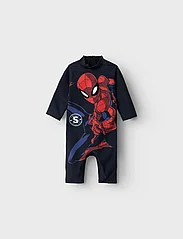 name it - NMMMOTH SPIDERMAN LS UV SUIT MAR - swimsuits - dark sapphire - 0