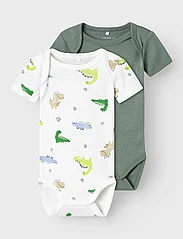 name it - NBMBODY 2P SS WILD LIME DINO NOOS - short-sleeved - laurel wreath - 5