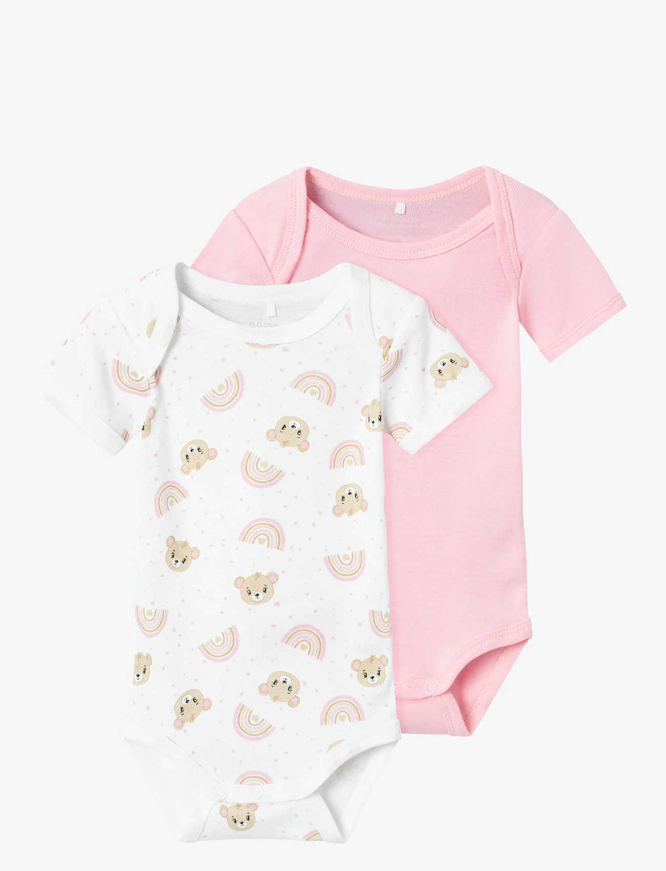 name it - NBFBODY 2P SS ORCHID PINK TEDDY NOOS - kortermede - orchid pink - 0