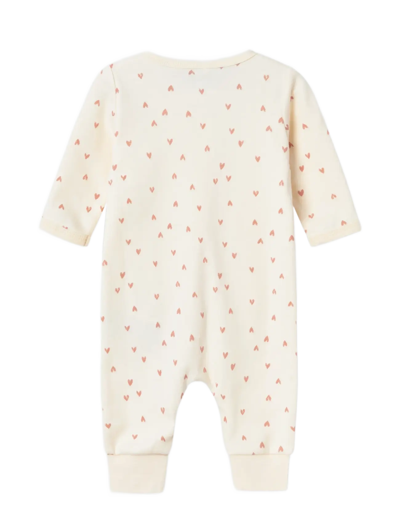 name it - NBFNIGHTSUIT ZIP BUTTERCREAM HEARTS NOOS - grenouillères - buttercream - 2