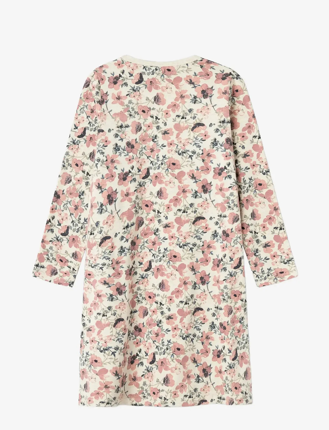 name it - NKFNIGHTGOWN LS NOSTALGIA FLOWER NOOS - nightdresses - peyote melange - 2