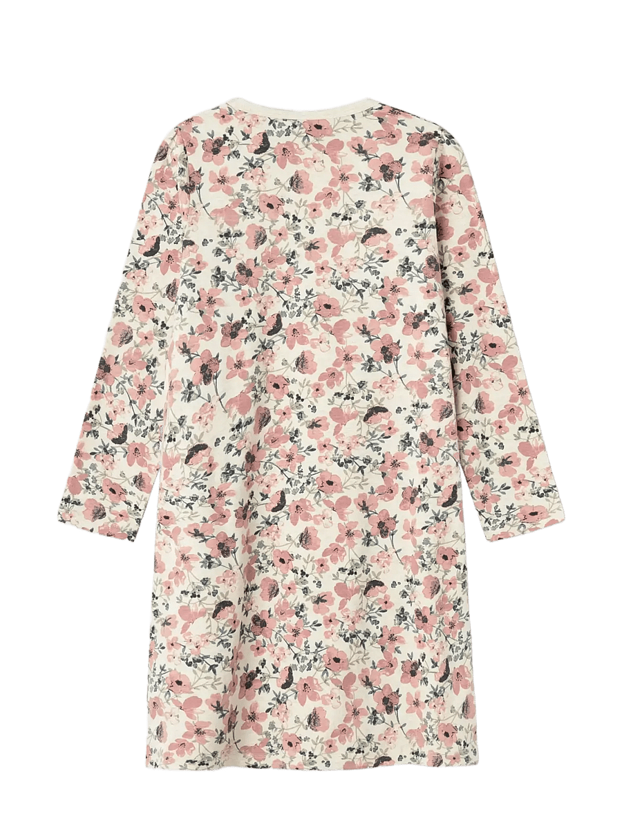 name it - NKFNIGHTGOWN LS NOSTALGIA FLOWER NOOS - chemises de nuit - peyote melange - 2