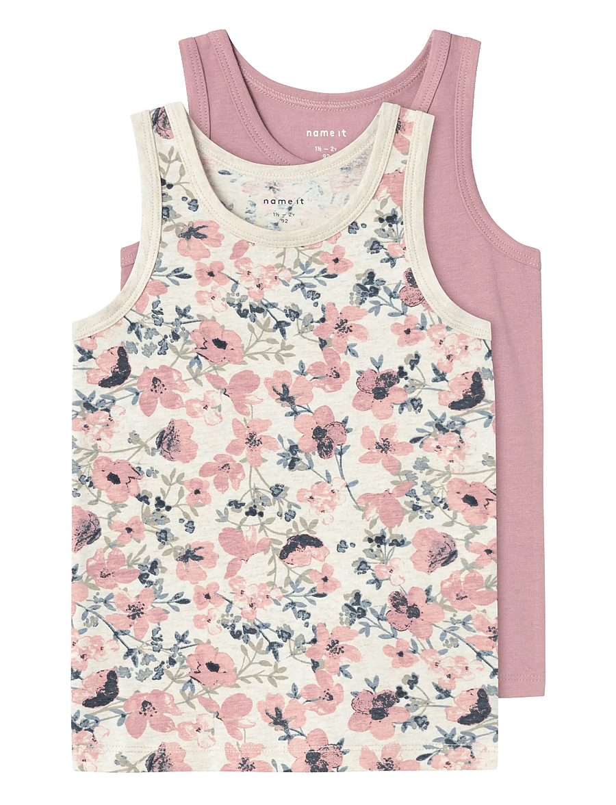 name it - NMFTANK TOP 2P NOSTALGIA FLOWER NOOS - tanktops - nostalgia rose - 0