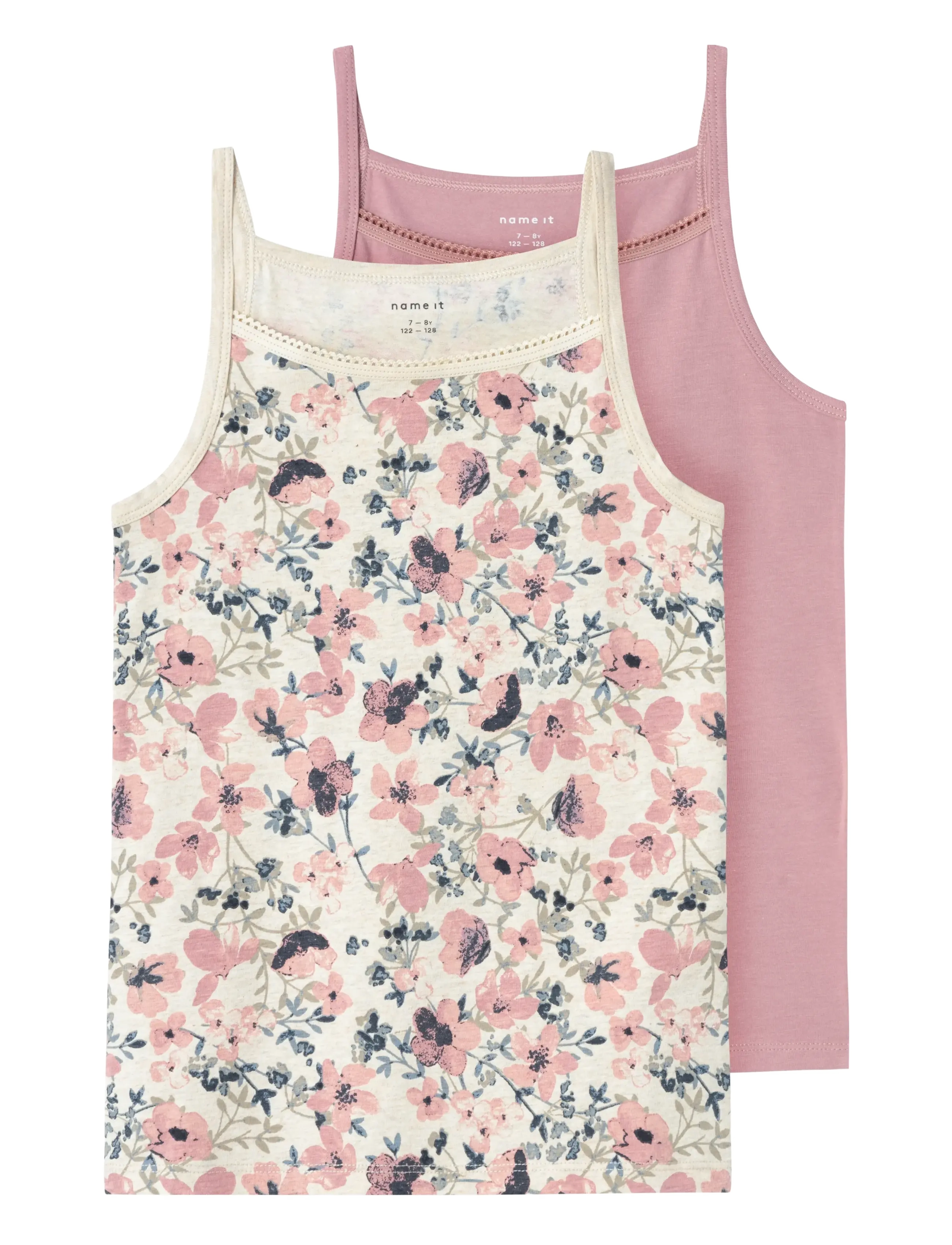 name it NKFSTRAP TOP 2P NOSTALGIA FLOWER NOOS - 4 for 3 - NOSTALGIA ROSE / pink/rose
