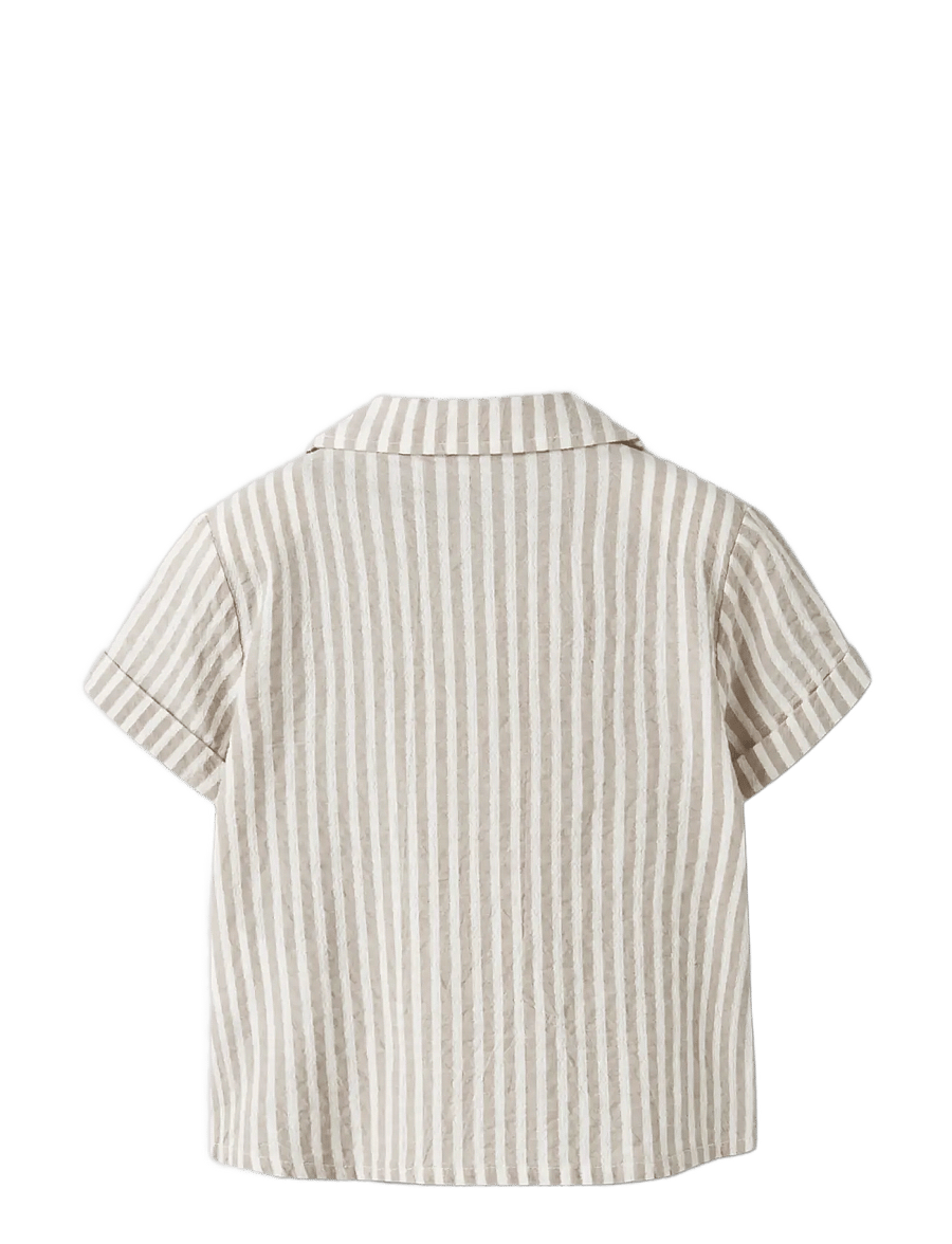 name it - NMMFEDENIS SS SHIRT - kurzärmlige hemden - chateau gray - 1
