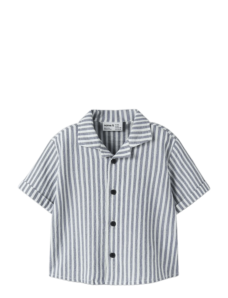 name it - NMMFEDENIS SS SHIRT - kurzärmlige hemden - vintage indigo - 2