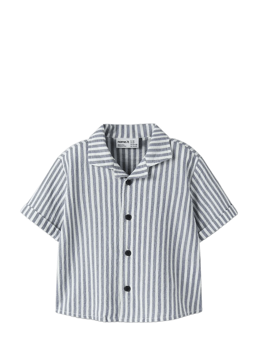 name it - NMMFEDENIS SS SHIRT - kurzärmlige hemden - vintage indigo - 2