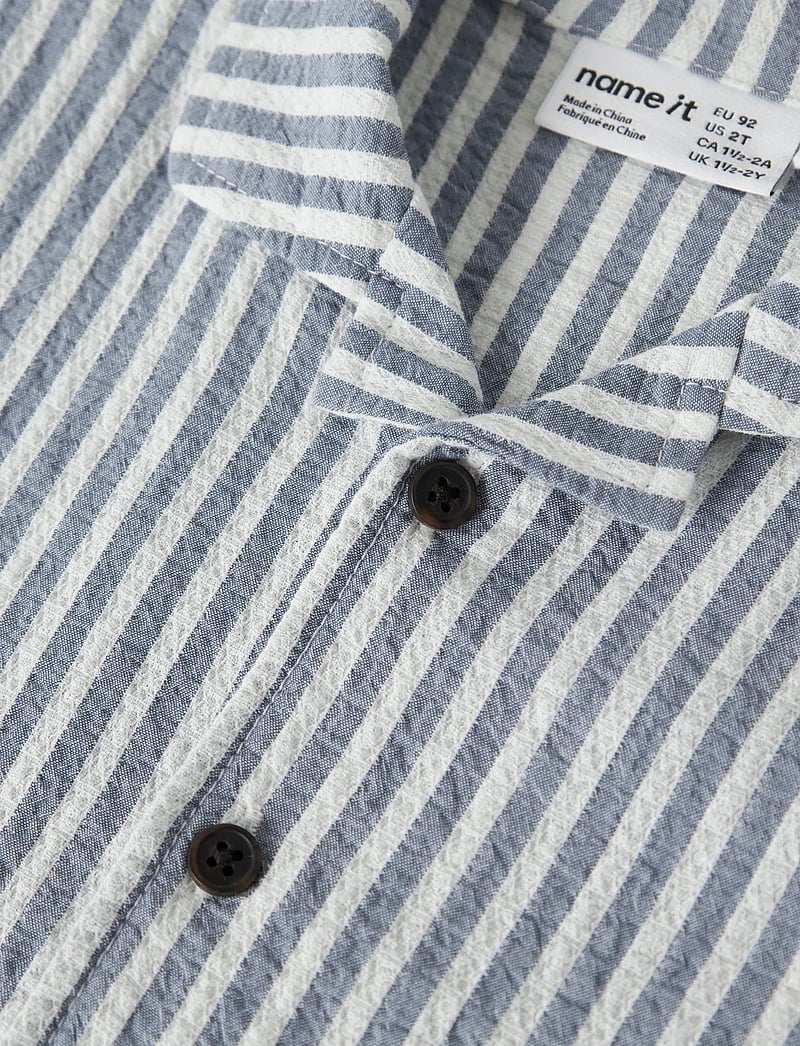 name it - NMMFEDENIS SS SHIRT - kurzärmlige hemden - vintage indigo - 3