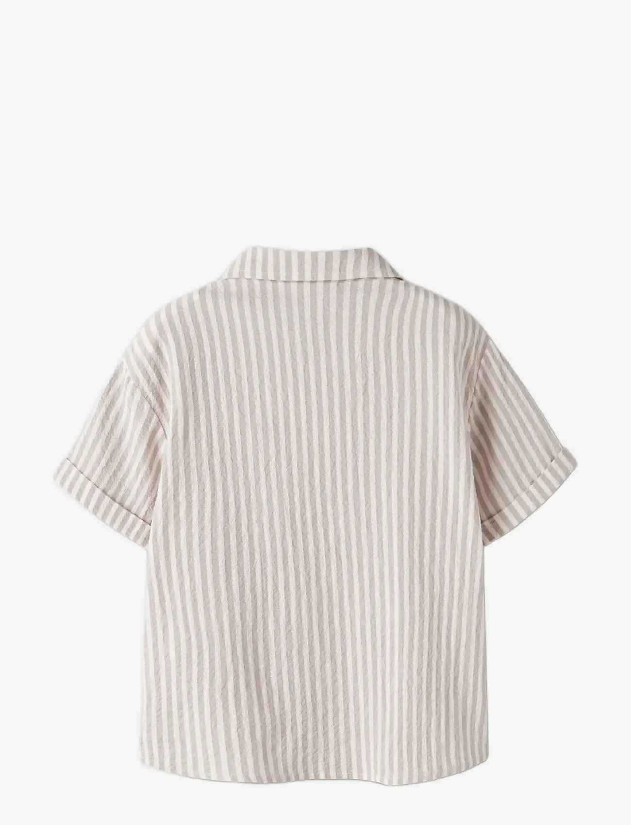 name it - NKMFEDENIS SS NREG SHIRT - kortærmede skjorter - chateau gray - 1