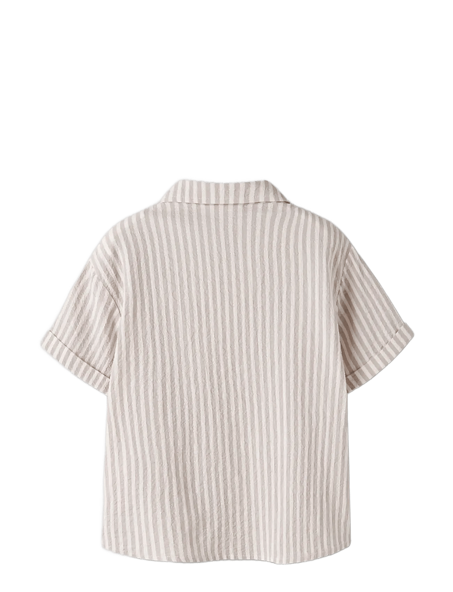 name it - NKMFEDENIS SS NREG SHIRT - kortærmede skjorter - chateau gray - 1