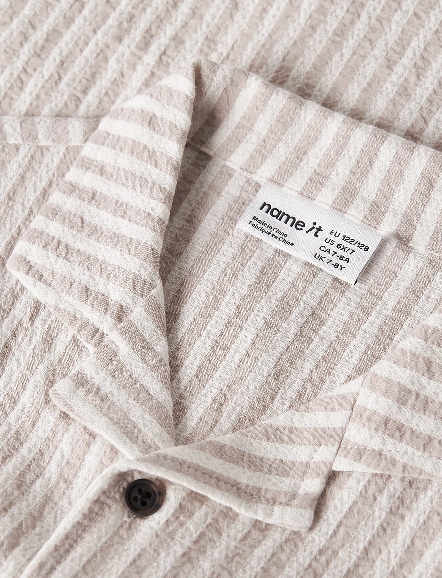 name it - NKMFEDENIS SS NREG SHIRT - kortærmede skjorter - chateau gray - 2