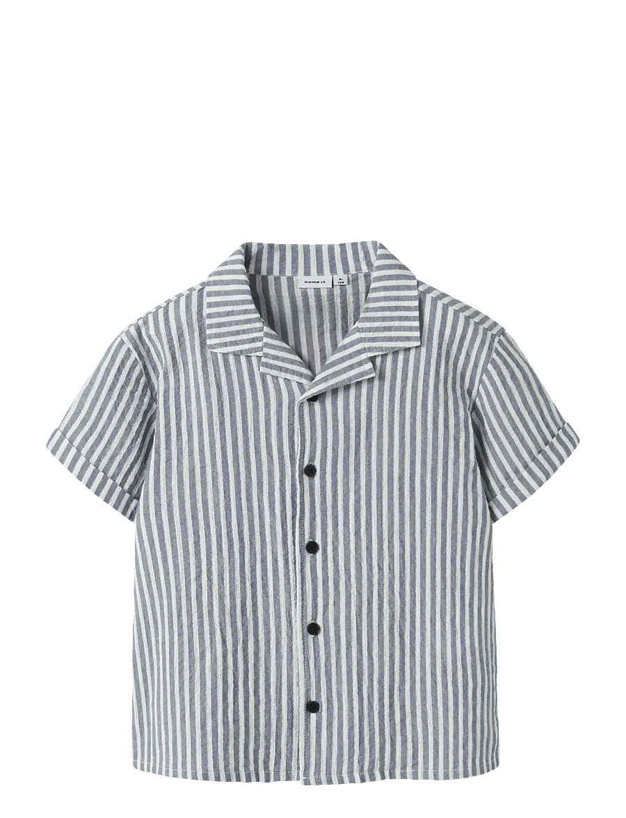 name it - NKMFEDENIS SS NREG SHIRT - kortærmede skjorter - vintage indigo - 0