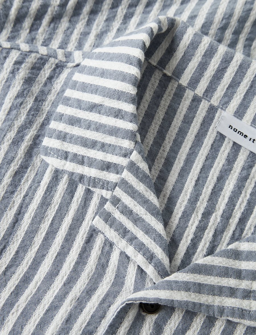 name it - NKMFEDENIS SS NREG SHIRT - kortærmede skjorter - vintage indigo - 4