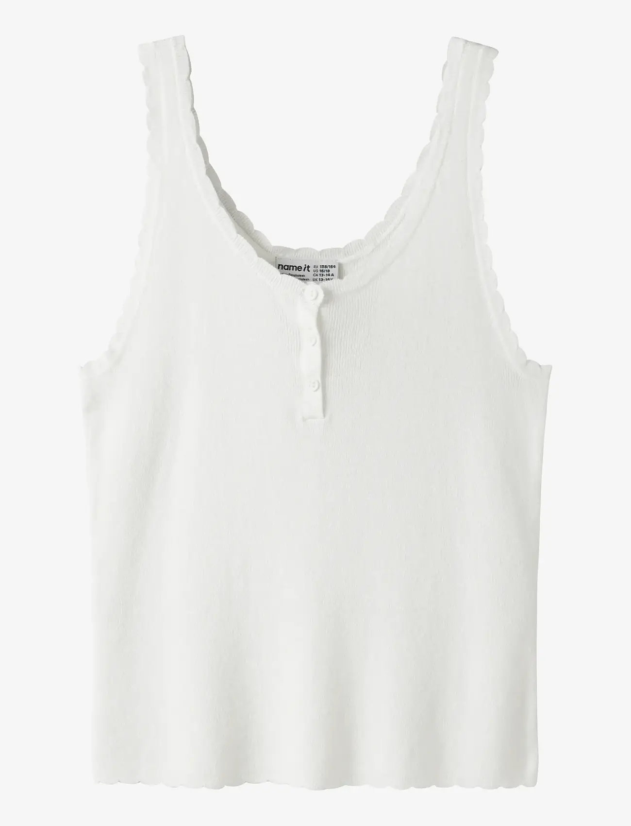 name it - NKFFILISA KNIT STRAP TOP - Ærmeløs undertrøje - cloud dancer - 0