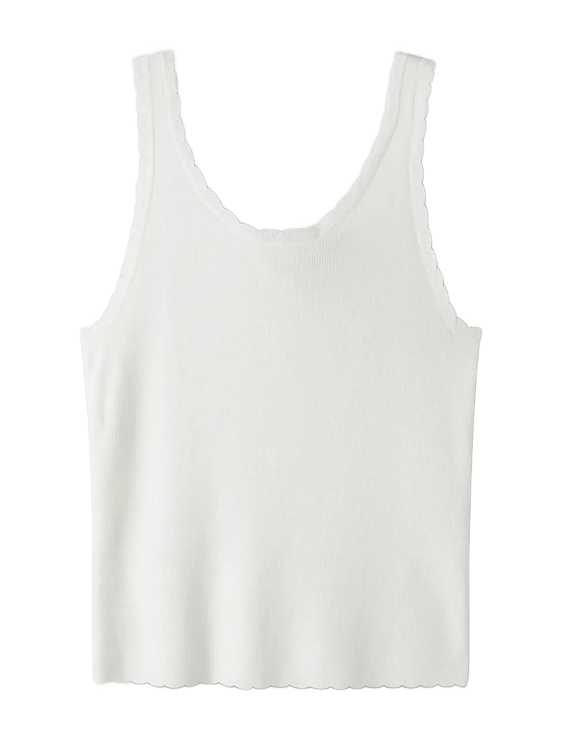 name it - NKFFILISA KNIT STRAP TOP - Ærmeløs undertrøje - cloud dancer - 1