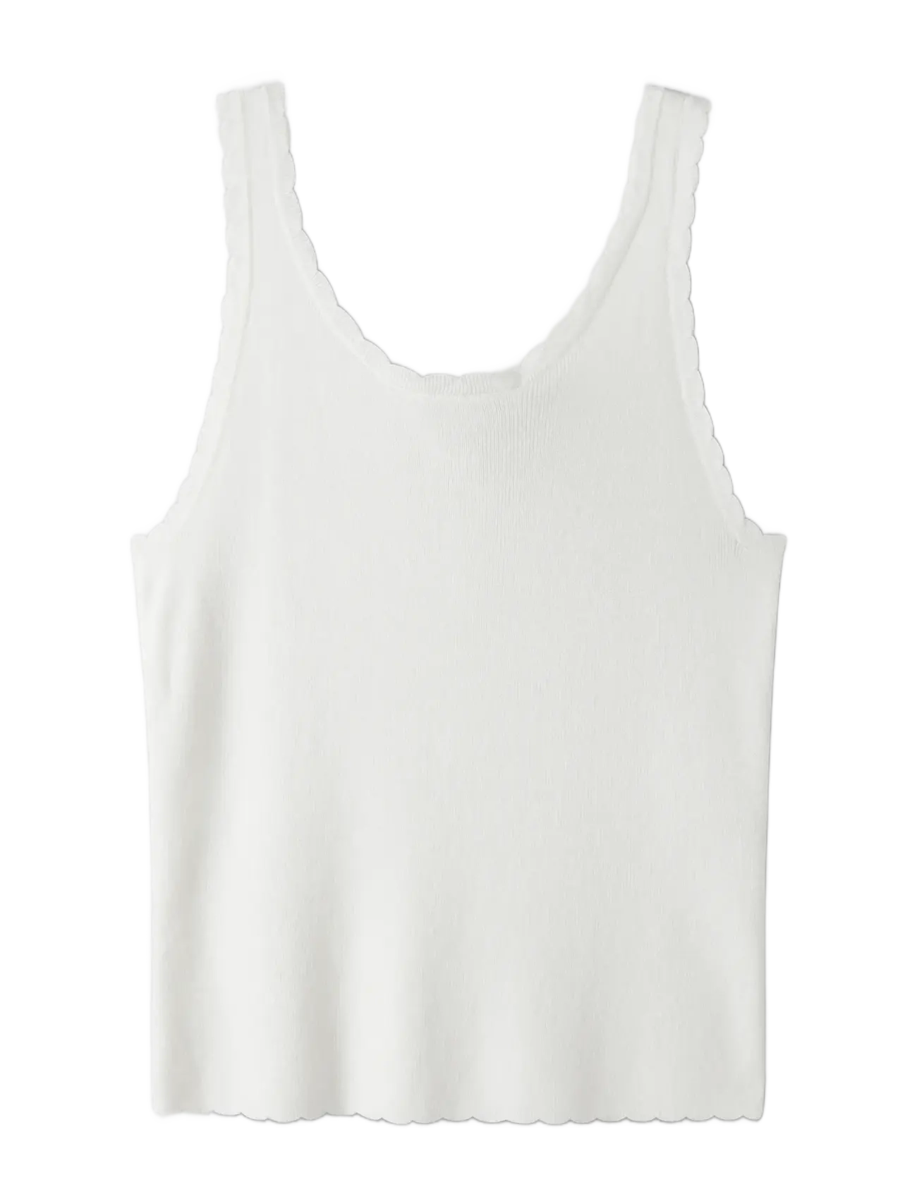 name it - NKFFILISA KNIT STRAP TOP - varrukateta - cloud dancer - 1
