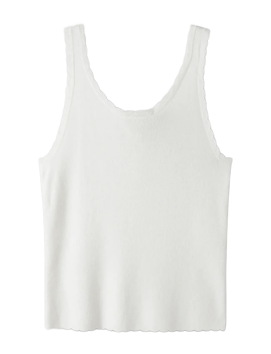 name it - NKFFILISA KNIT STRAP TOP - Õlapaeltega topid - cloud dancer - 1