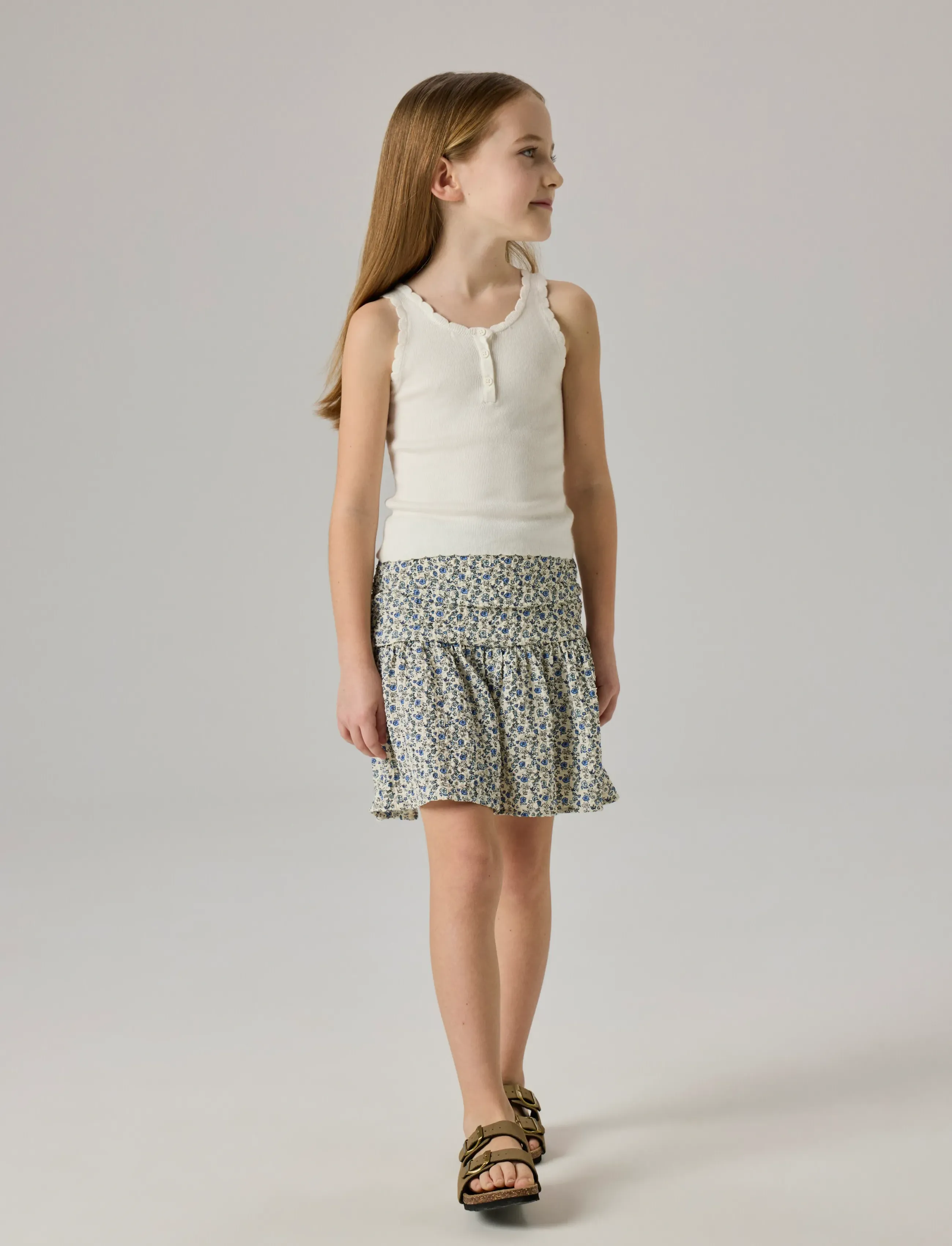 name it - NKFFILISA KNIT STRAP TOP - varrukateta - cloud dancer - 2