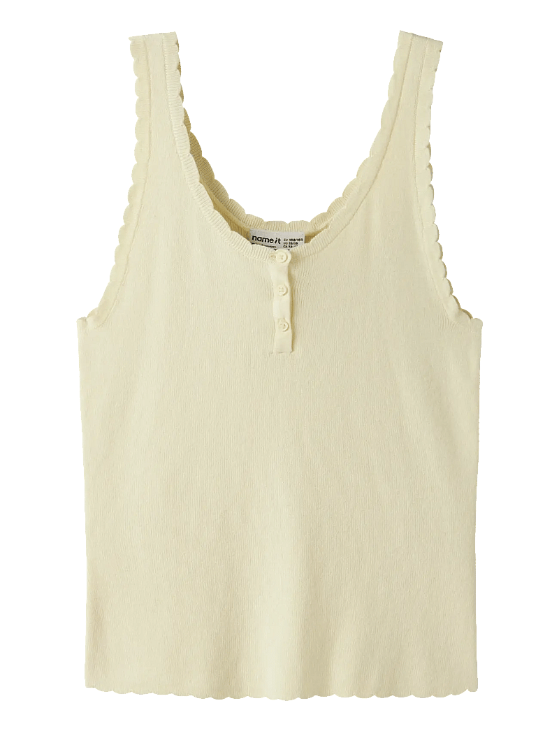 name it - NKFFILISA KNIT STRAP TOP - Ærmeløs undertrøje - pear sorbet - 0