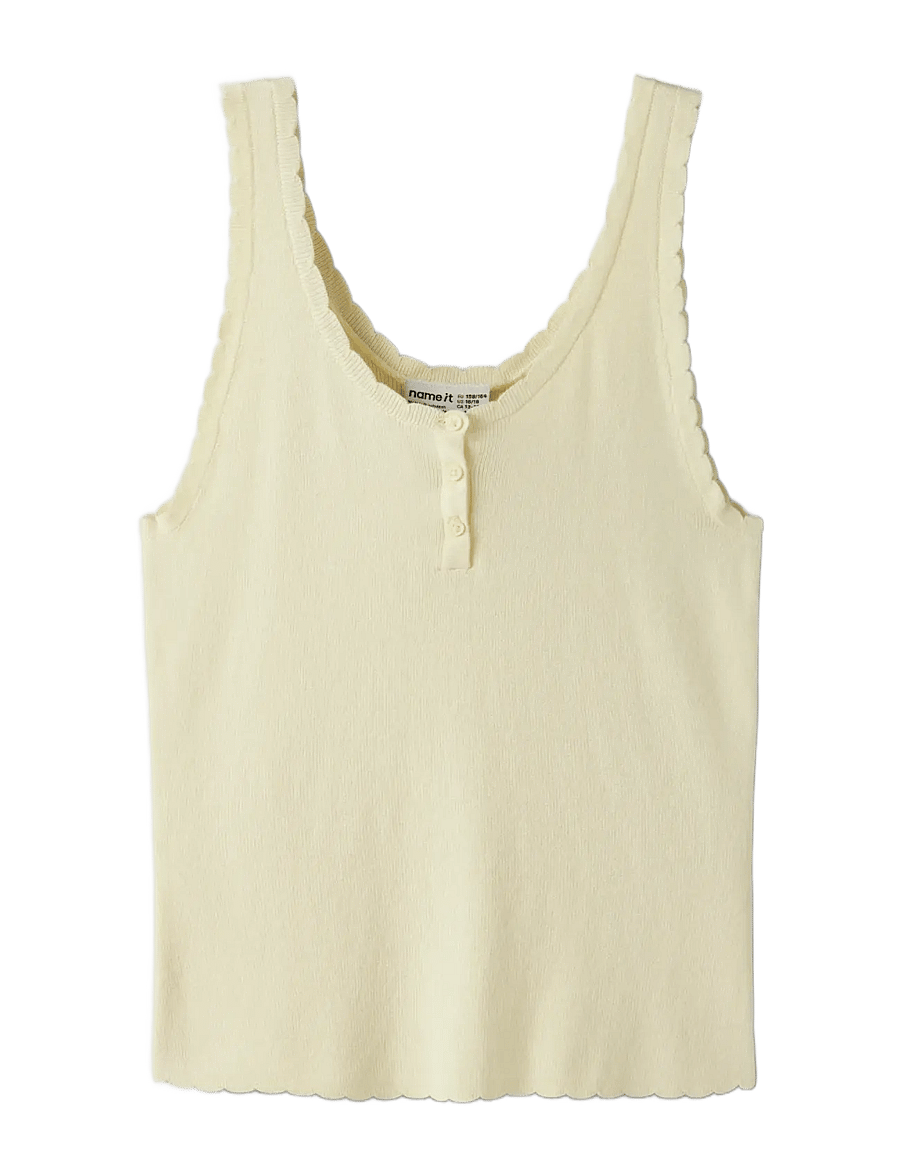 name it - NKFFILISA KNIT STRAP TOP - linnen - pear sorbet - 2